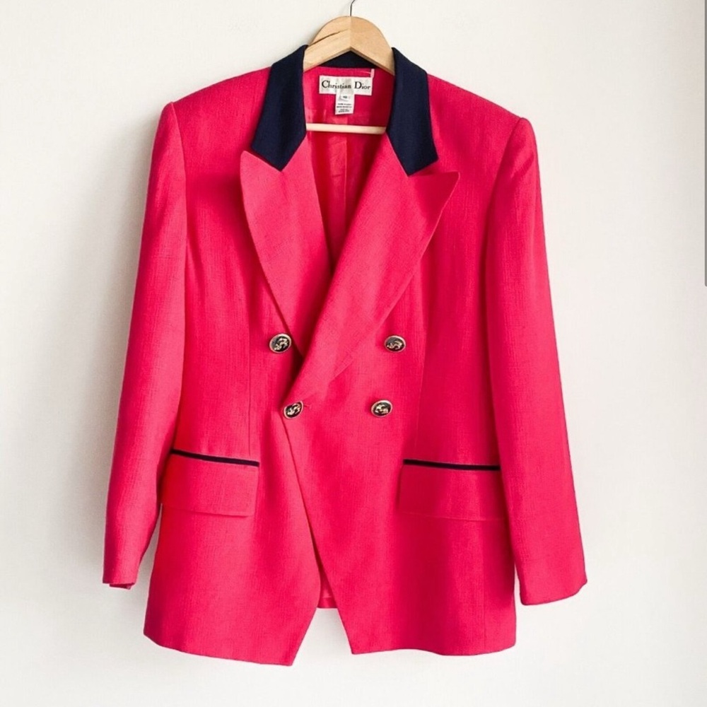 Dior Red and Black Blazer